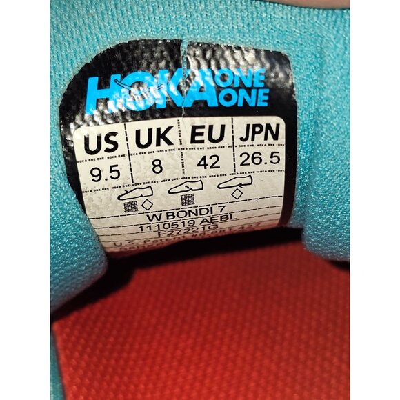 Hoka One One Bondi 7 Women's Green/White Mesh Athletic Running Shoes Sz 9.5 2654 - Picture 8 of 16